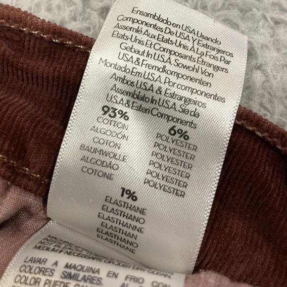 Mother Jeans Mid Rise Rider Ankle Corduroy Pants Womens 28 Brown Rum Russian - Picture 15 of 16